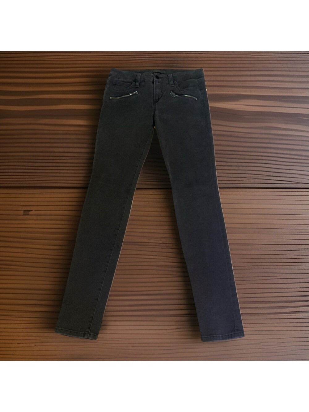 Joe's Jeans Tapered Leg Women's Size 28 Stretch Black Mid-Rise Zip Pockets